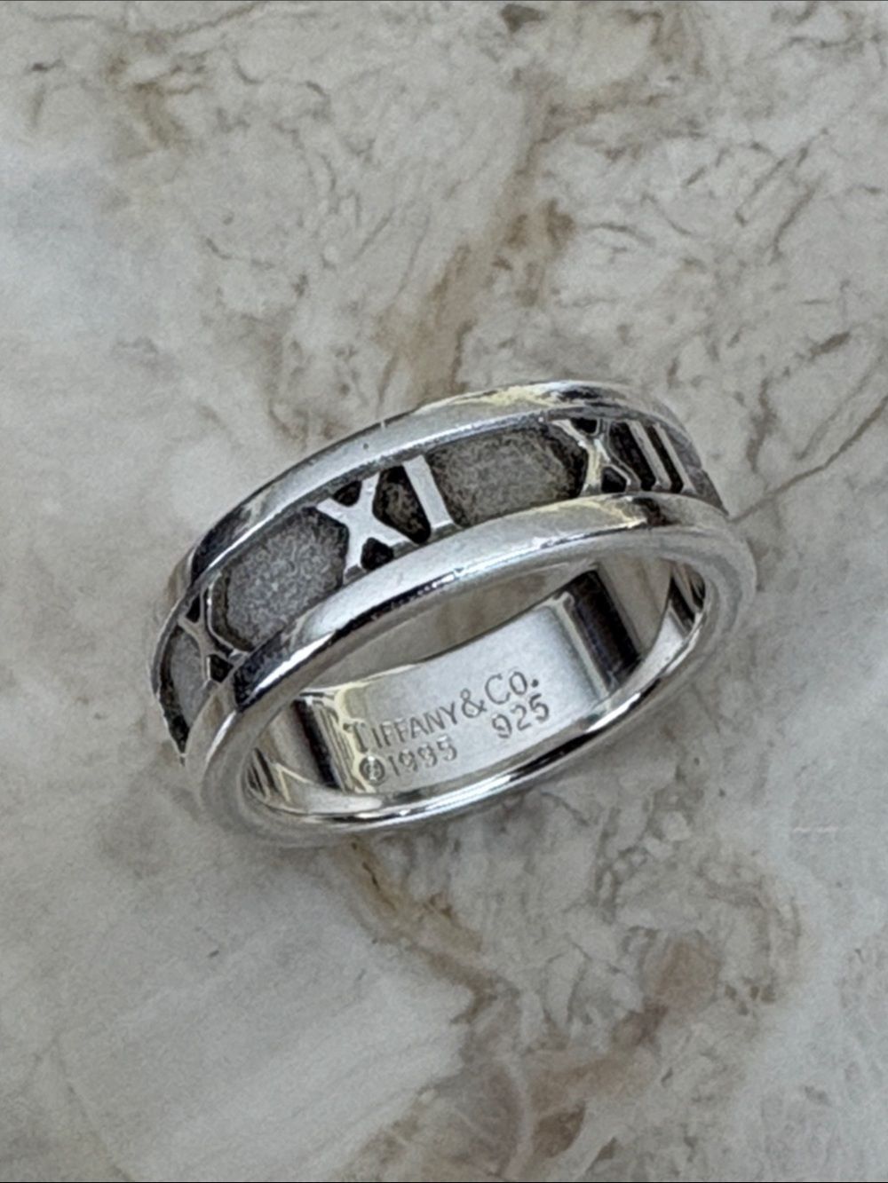 Tiffany & Co. Atlas Ring 925 Sterling Silver